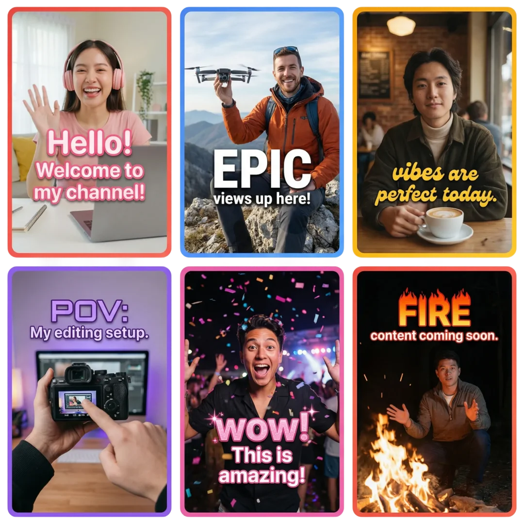 Caption styles showcase